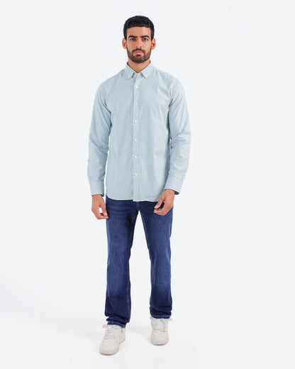 قميص مقلم اكسفور بكم *m-2xl*BeNeshty
