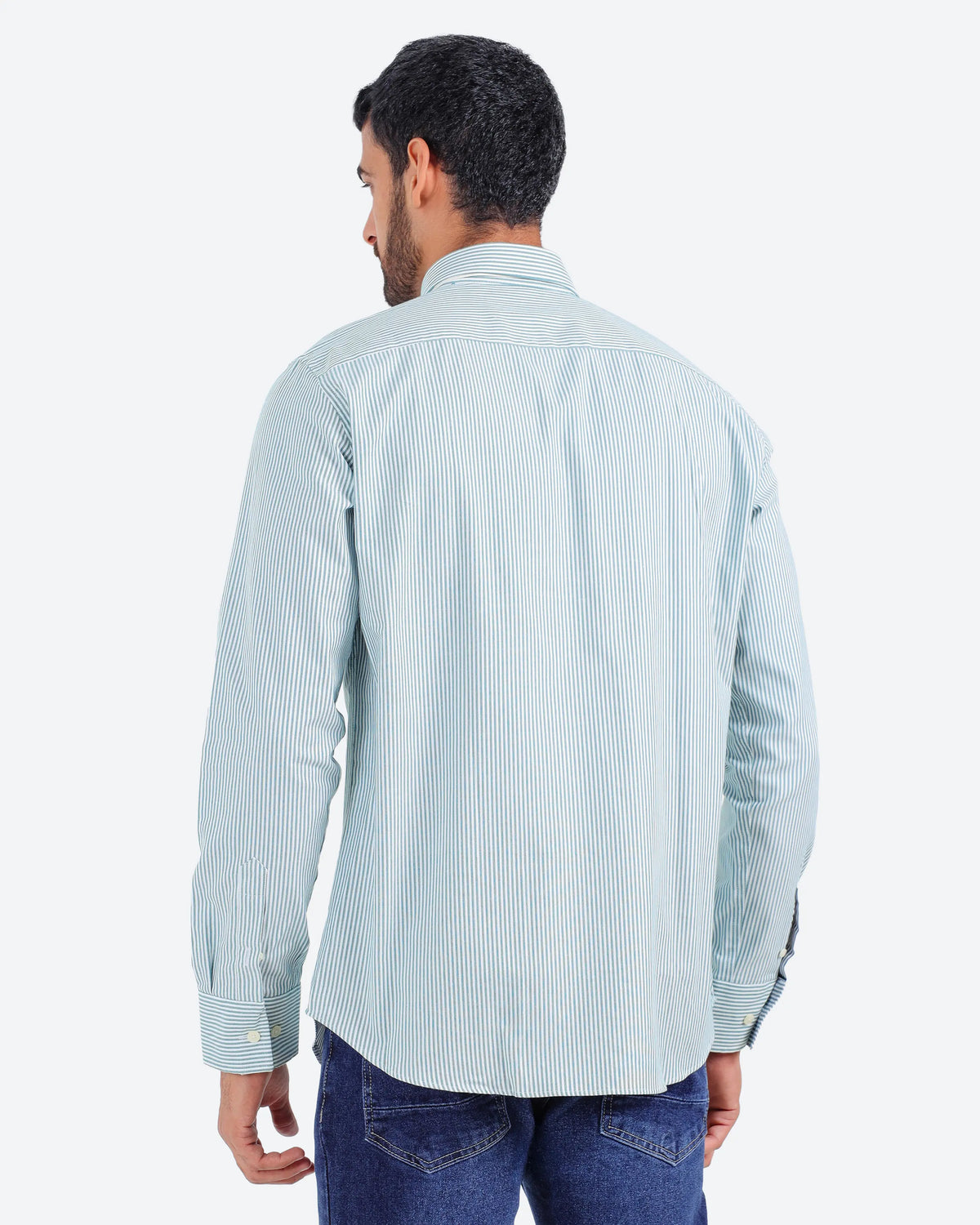 قميص مقلم اكسفور بكم *m-2xl*BeNeshty