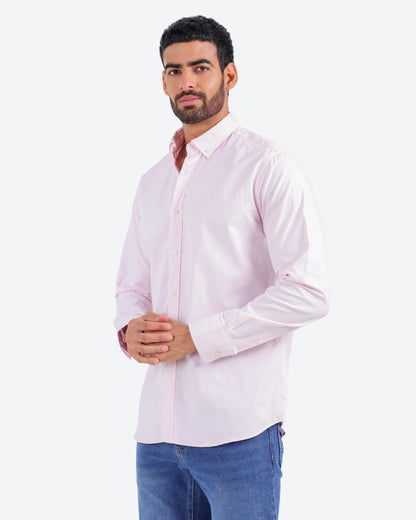 قميص مقلم اكسفور بكم *m-2xl*BeNeshty
