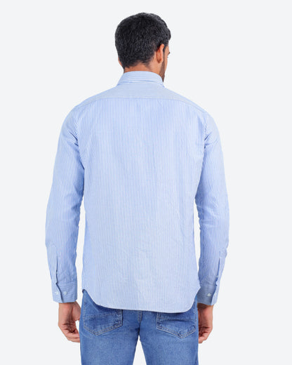 قميص مقلم اكسفور بكم *m-2xl*BeNeshty
