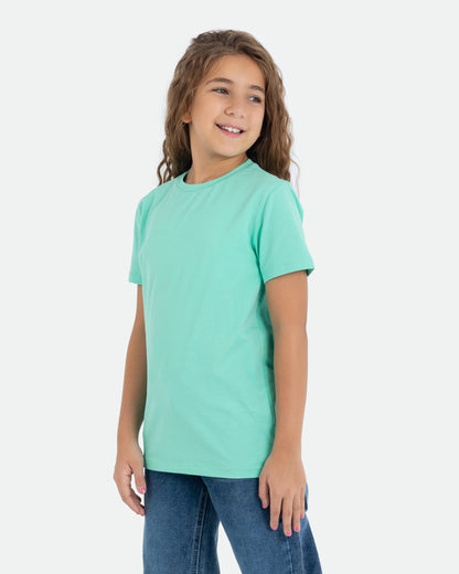 Girls’ Basic Crew Neck T-Shirt