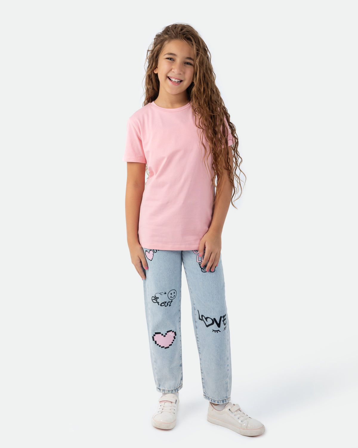 Girls’ Basic Crew Neck T-Shirt