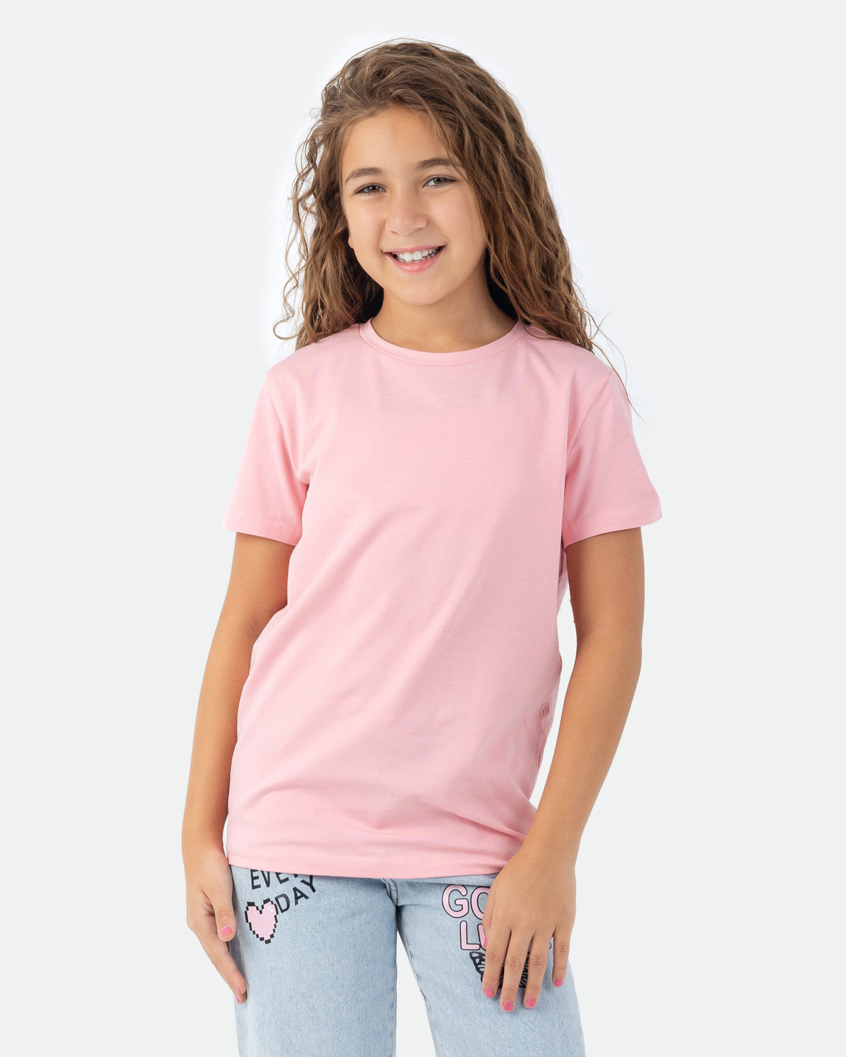 Girls’ Basic Crew Neck T-Shirt