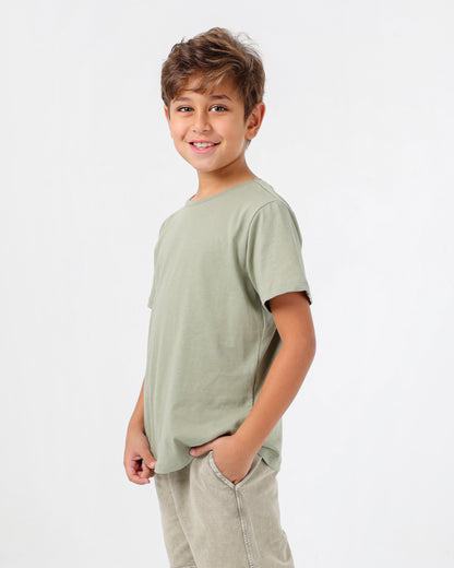 Boys’ Basic Crew Neck T-Shirt