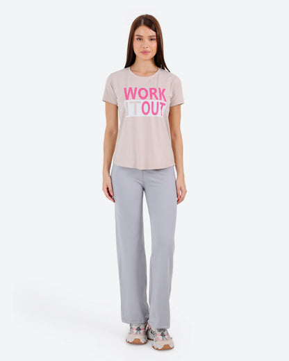 تيشرت روزيتا مطبوعBeNeshty-WORK IT out