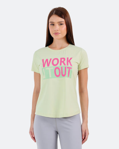 تيشرت روزيتا مطبوعBeNeshty-WORK IT out