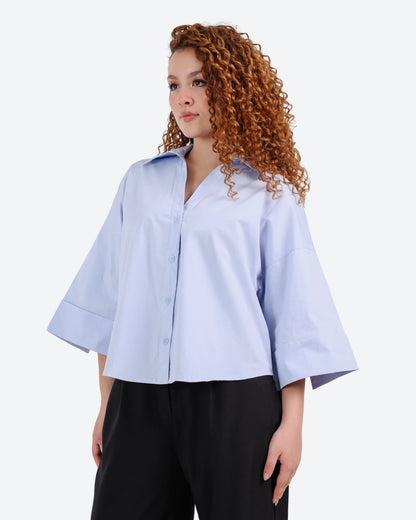 شميز بوبلين3/4 كم ضهر قصات BeNshty S-XL