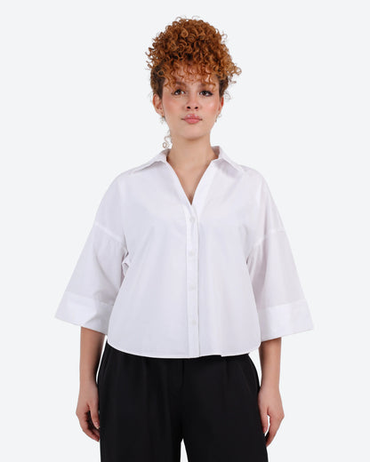 شميز بوبلين3/4 كم ضهر قصات BeNshty S-XL