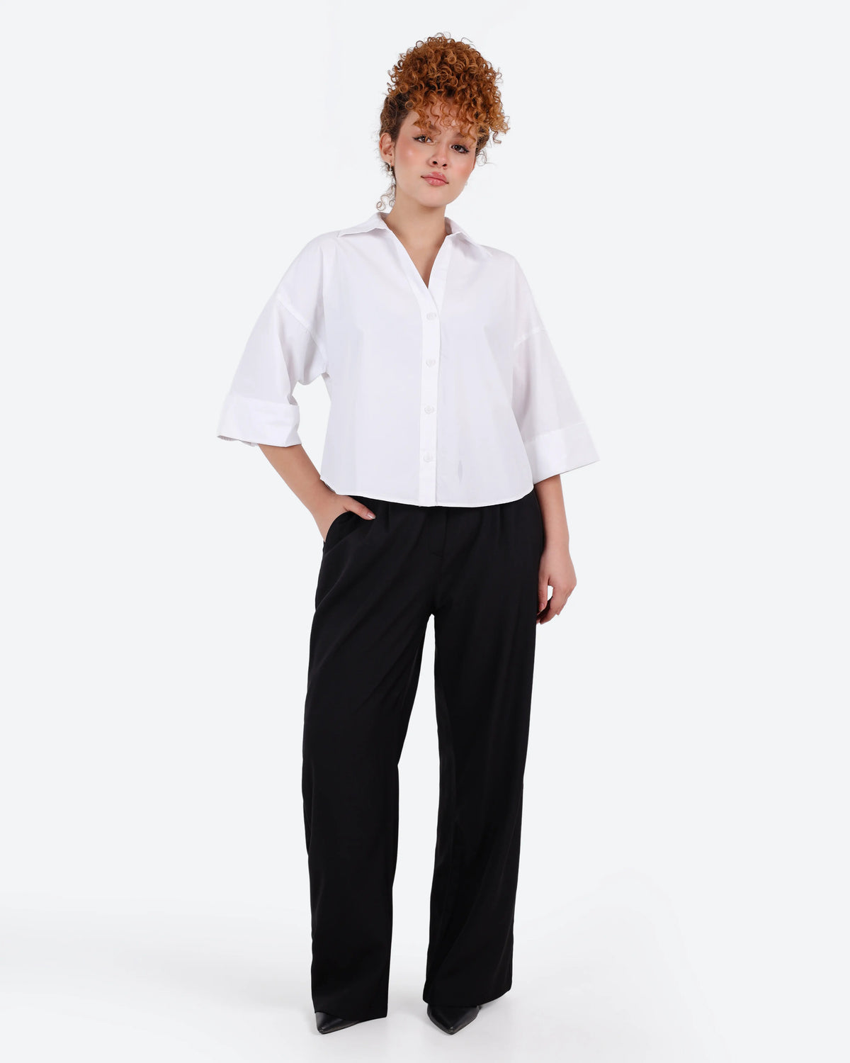 شميز بوبلين3/4 كم ضهر قصات BeNshty S-XL