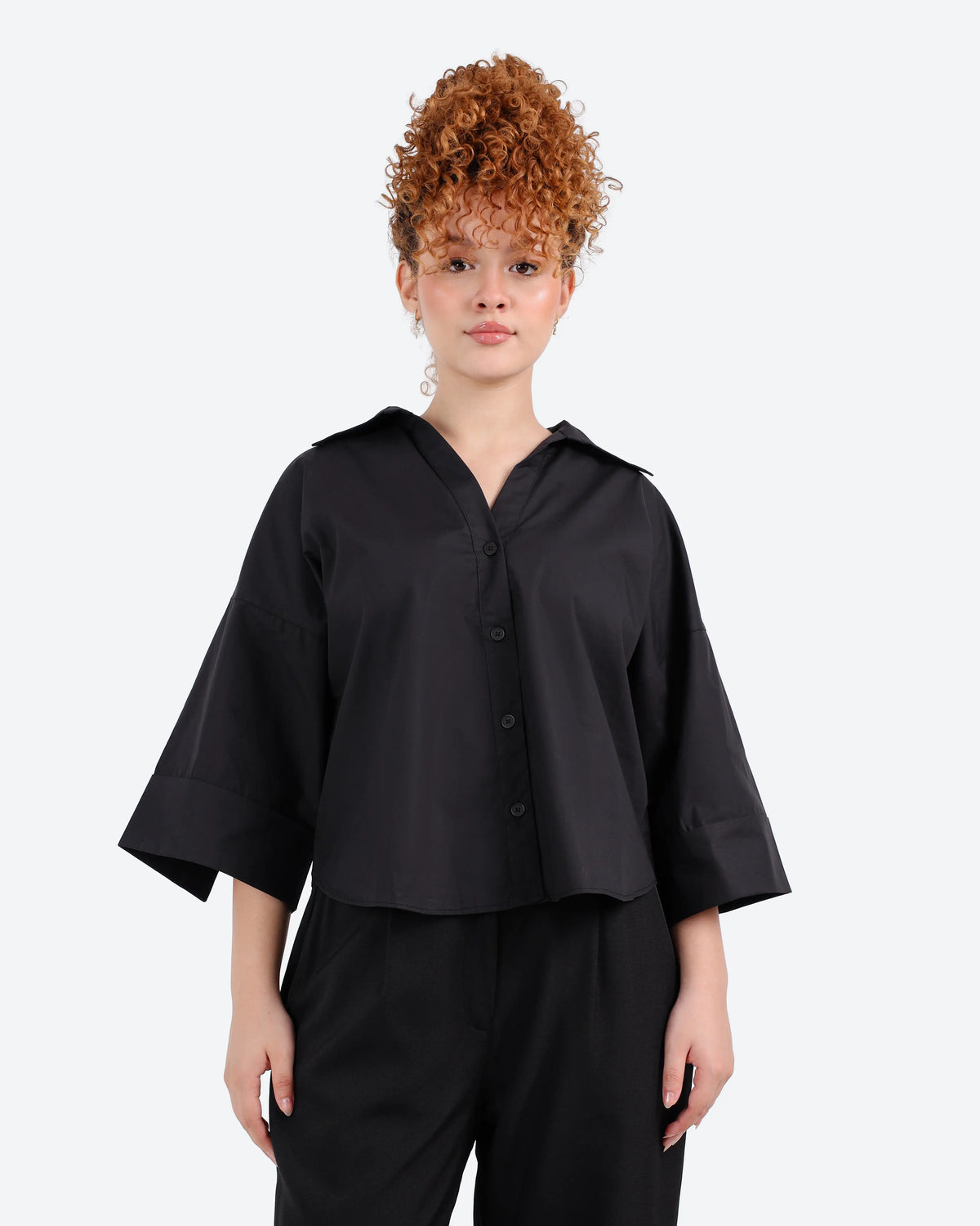 شميز بوبلين3/4 كم ضهر قصات BeNshty S-XL
