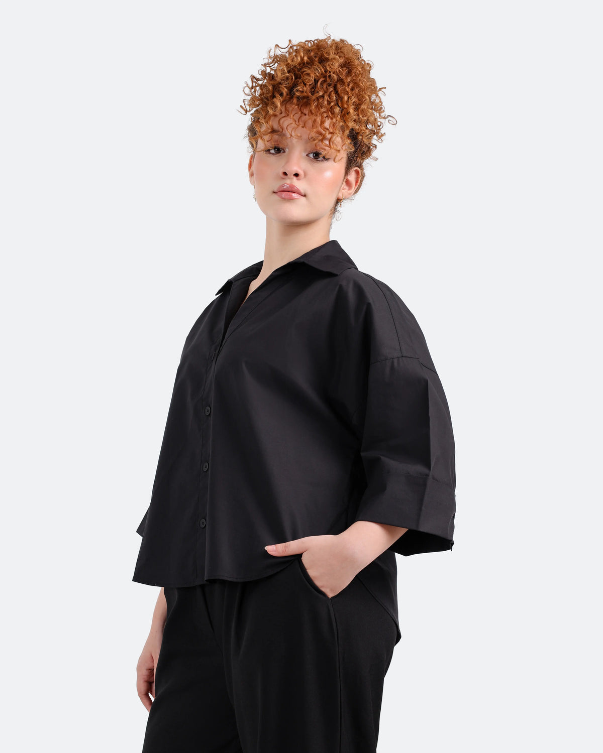 شميز بوبلين3/4 كم ضهر قصات BeNshty S-XL