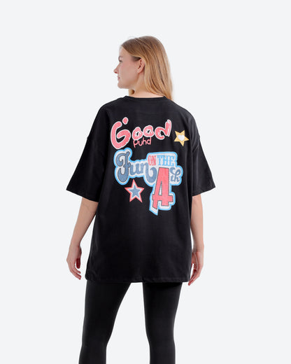 تيشيرت اوفرسايز راوند IN GOOD BeNeshty