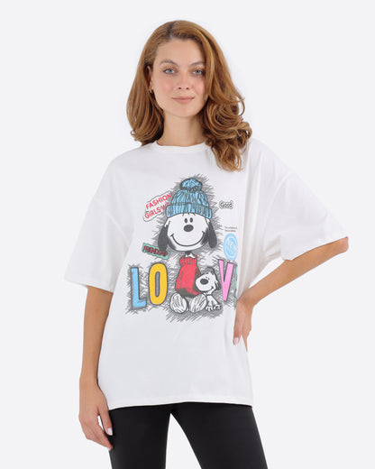 تيشرت اوفر سايز SNOOPY BeNeshty