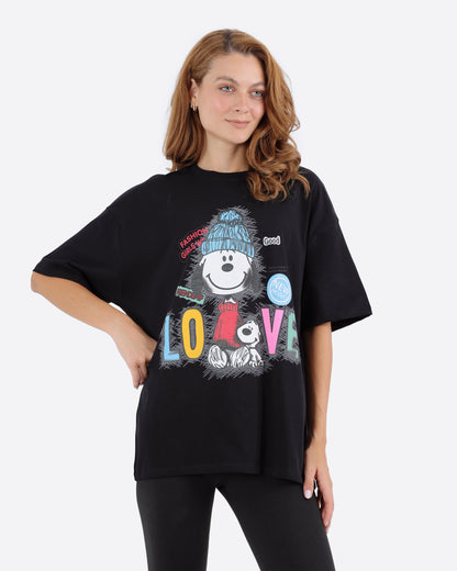 تيشرت اوفر سايز SNOOPY BeNeshty