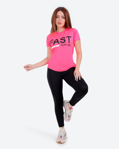 تيشرت نص كم روزيتا مطبوع FAST BeNeshty