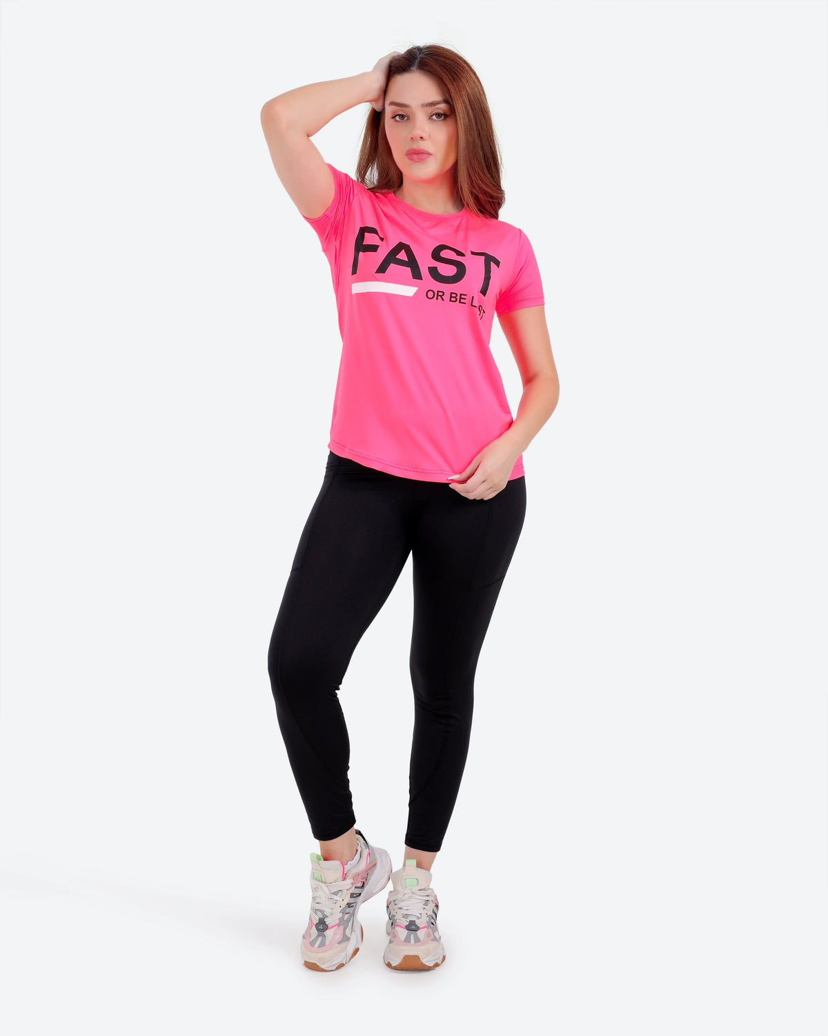 تيشرت نص كم روزيتا مطبوع FAST BeNeshty