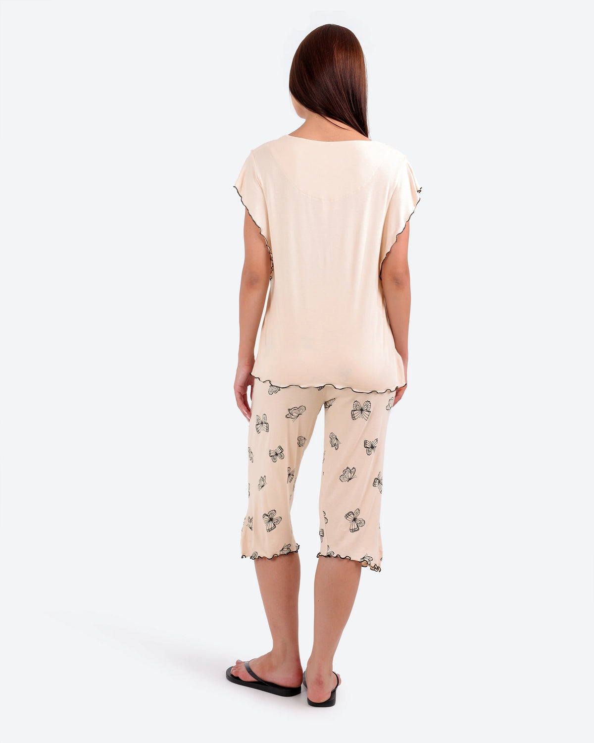 بيجامة كت برمودا فسكوز فراشة UnFinished burda