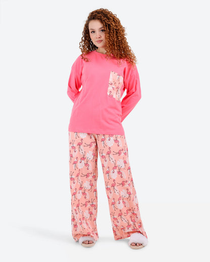 بيجامه كم (خريفي) بنطلون فلامنجو Be S-XL