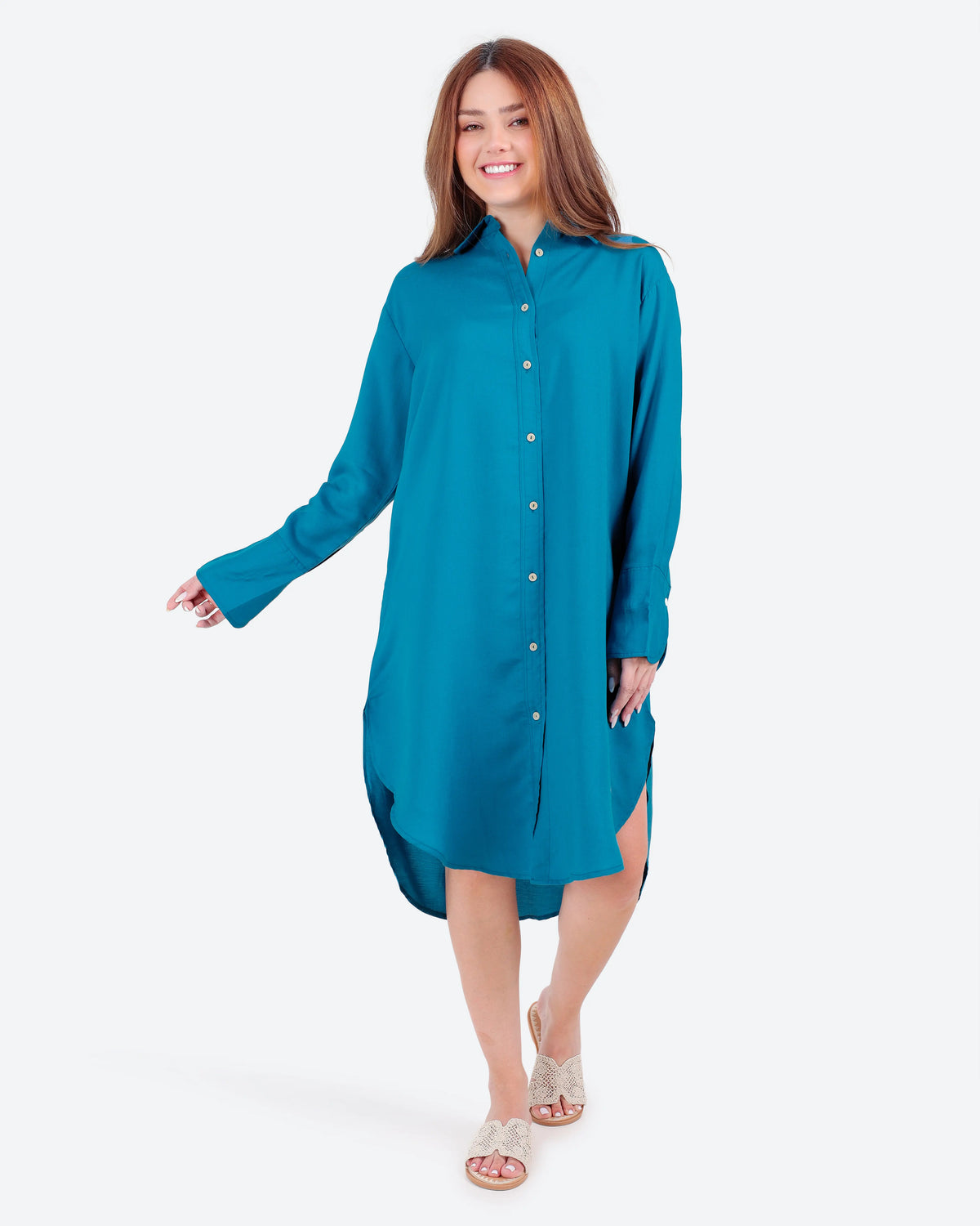 فستان كم باندا وزراير *S-2XL*BeNeshty*