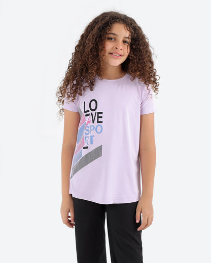 تيشرت Sportمطبوع LOVE-12-18-BeNeshty