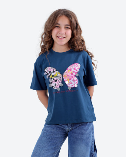 تيشرت 1/2 كم فراشة BeNeshty