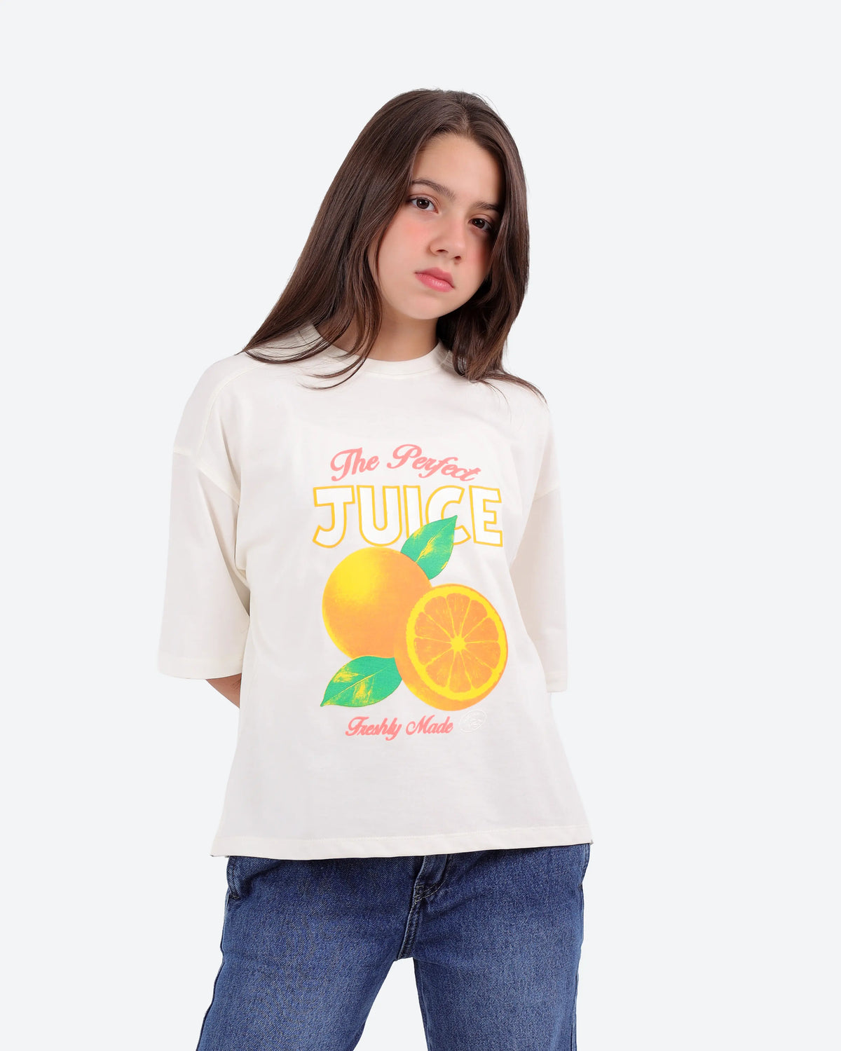 تيشيرت قطنorange juice CRICKET
