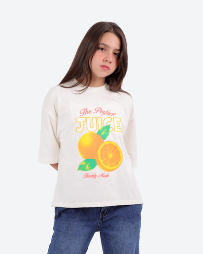 تيشيرت قطنorange juice CRICKET