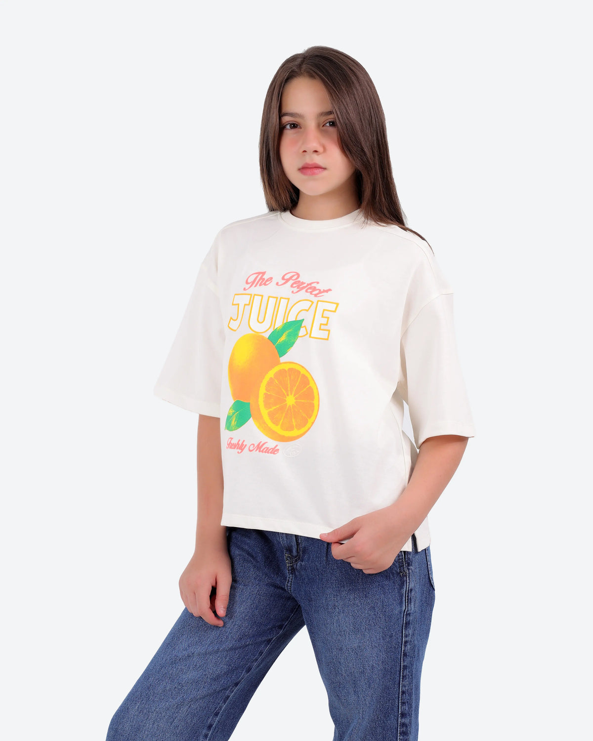 تيشيرت قطنorange juice CRICKET