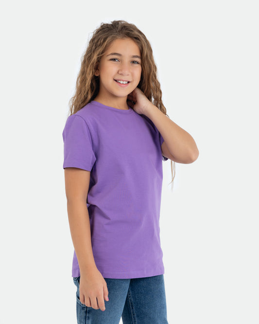Girls’ Basic Crew Neck T-Shirt
