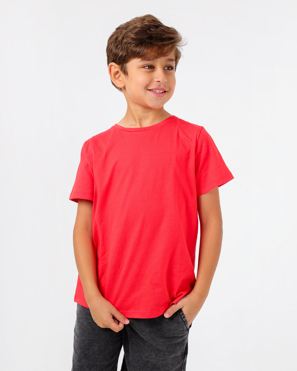 Boys’ Basic Crew Neck T-Shirt