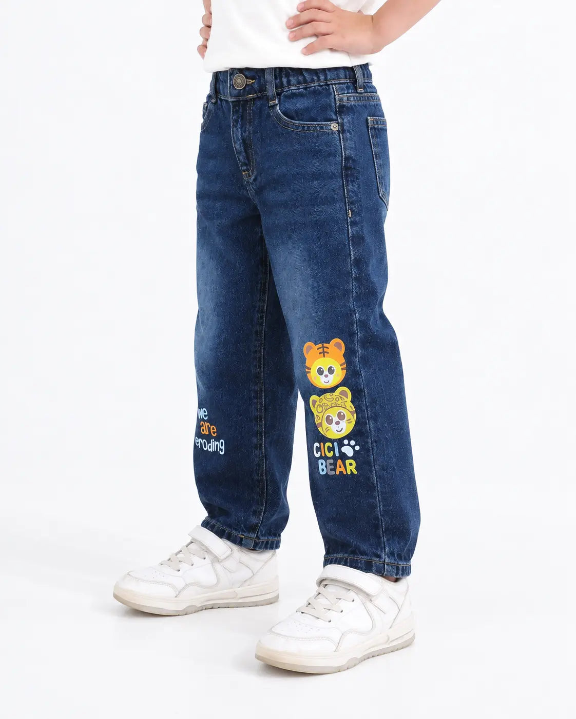 بنطلون K جينز مطبوع BeNeshty 1-4 Cici Bear