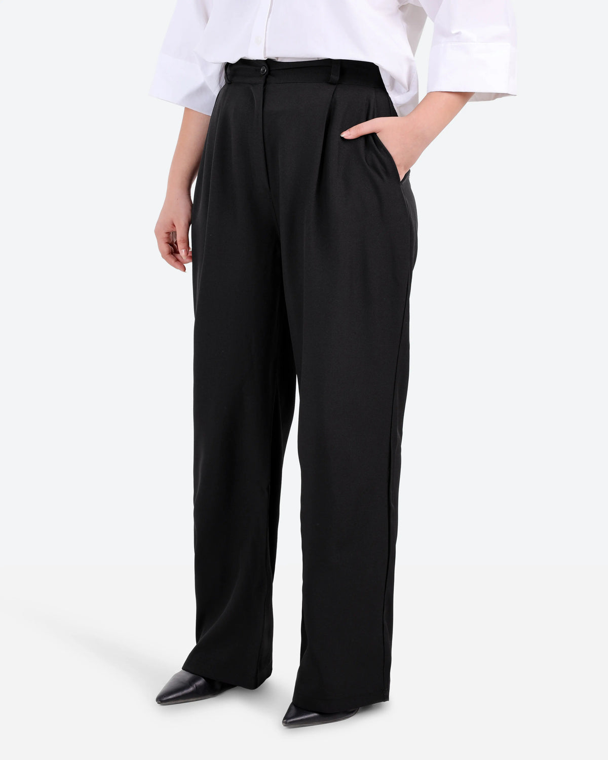 بنطلون كلاسيك اوفر سايز كسرات BeNeshty S-XL