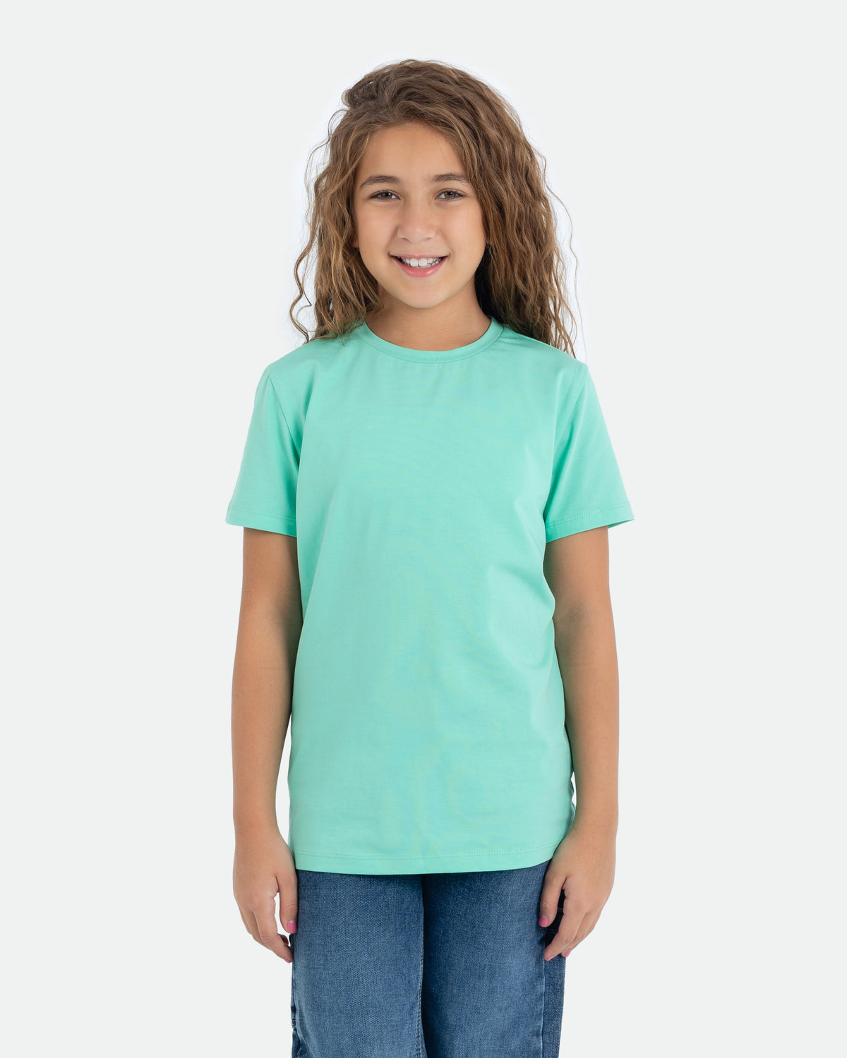 Girls’ Basic Crew Neck T-Shirt