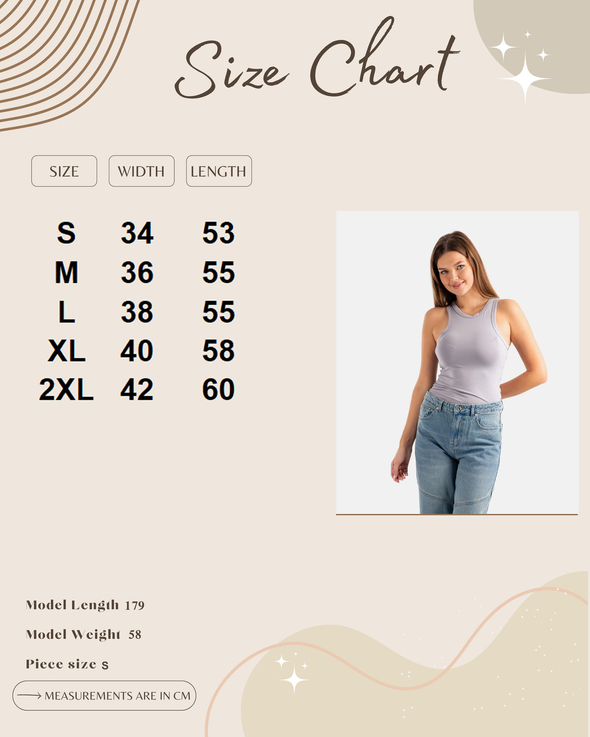 Size guide for Straight-Leg Jeans