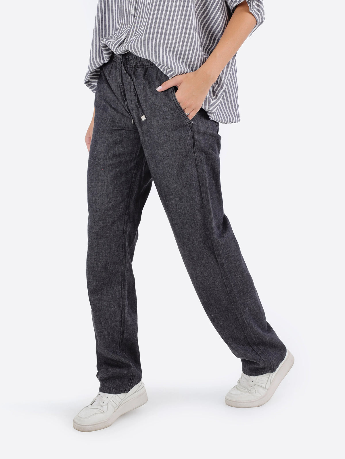 بنطلون جينز BAGGY fit كمر استيك BeNeshty